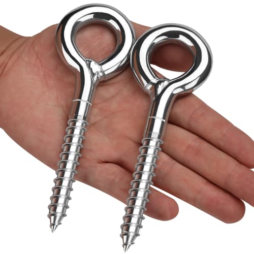 Viti ad Anello M12*90mm Vite ad Occhiello a Vite Zincato Bullone Oculare Grande Chiuso per Ponteggio Appendere Fissaggi Applicazioni Resistenti 2Pcs (2Pcs, M12*90)