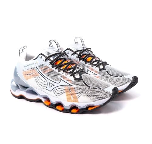 Tênis Mizun0 Wave Prophecy X (Branco e Laranja, BR, Adulto, Numérico, 40)