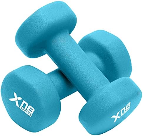 Xn8 Neoprene Dumbbells Hand Weights for Women Men Home Gym Exercise Fitness Weight Lifting Body Building Muscle Training Equipment Dumbbells Pair 4*2=8kg