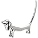 Exclusive Gifts Joyas Anillo Soporte – Soporte Organizador de Metal Plata Acabado en Caja de Regalo de – de Perro Salchicha