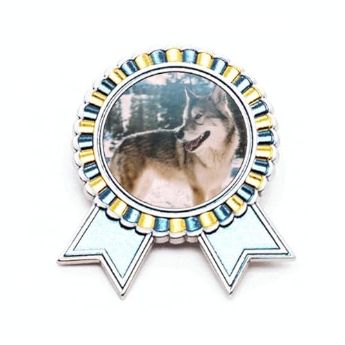 Broche chien blanc et neige métal M avec épingle sécurisée