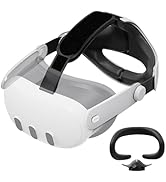 APEXINNO Elite Head Strap Replacement for Meta Quest 3 Headset Accessories, Silicone Face Pad Cov...