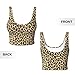 Women Girls Sports Bras U-Shaped Back Comfortable Athletic Tank Tops with Pads Compress Bounce Control Shirts for Sports Running, Wild Animal Cheetah Leopard Art
