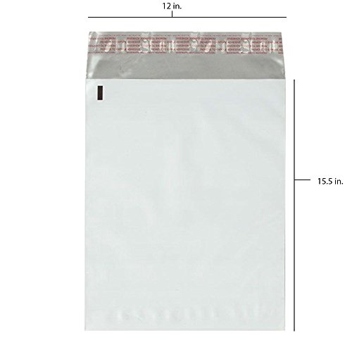 100-12x15.5 Fosmon Self-Seal Tear-Proof Polyethylene Mailers (100 Pack)