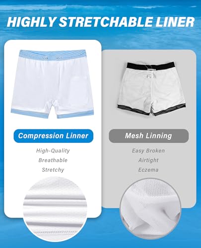 Swim Trunks Mens 5 Inch Inseam Compression Liner Short Men Bathing Suit Lined Swimming Shorts Men's Swim Suits2