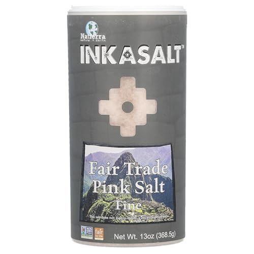 NATIERRA Himalania Fine InkaSalt Pink Salt Shaker | Unrefined & Non-GMO | 13 Ounce