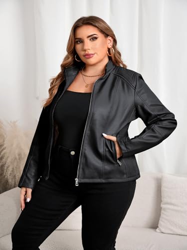Women's Quilted Faux Leather Moto Jacket