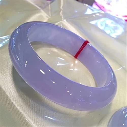 Zhengbo Certificate Natural Burmese Jadeite 54-62Mm Light Purple Jade Elegant Princess Bracelet Send Mom Girlfriend (Gem Color : Size 60-62Mm) #TOP7