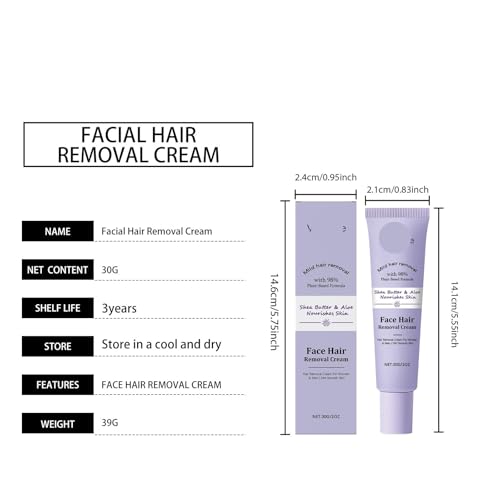 Crème dépilatoire visage lèvre et menton lot de 3 pièces - 2