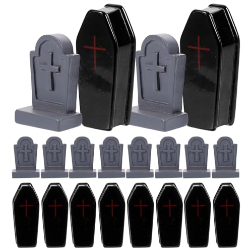NUOBESTY 20stücke Halloween Grabstein Dekoration Miniatur Resin Tombstones Für Gruselige Garten Und Hausdekoration Für Haunted House Und Halloween-Partys