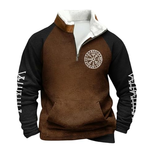 Sweat shirt homme col roulé oversize à fermeture éclair intégrale en polaire chaude pour l'hiver