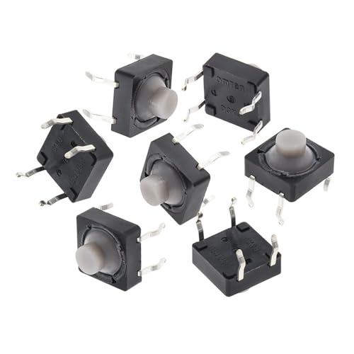 Boutons-poussoirs tactiles 4 broches 8x8x5mm silencieux à réarmement automatique en silicone
