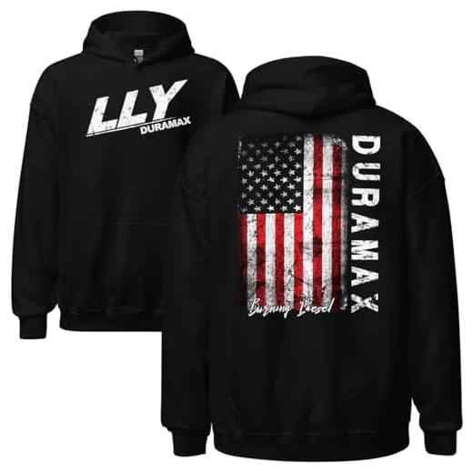 Aggressive Thread 2004 2005 LLY Duramax Truck Hoodie Sweatshirt Black