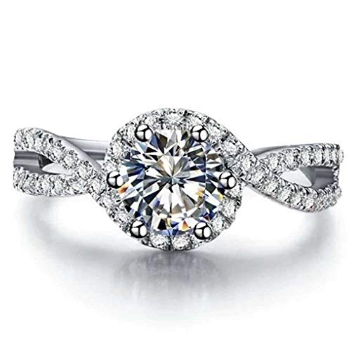 Jude Jewelers Platinum Plated 1.5 Carat Cubic Zircon Simulated Diamond Wedding Engagement Proposal Ring