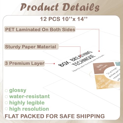 12 peças de pôsteres de saúde mental, decoração de escritório de terapeuta, presentes de saúde menta