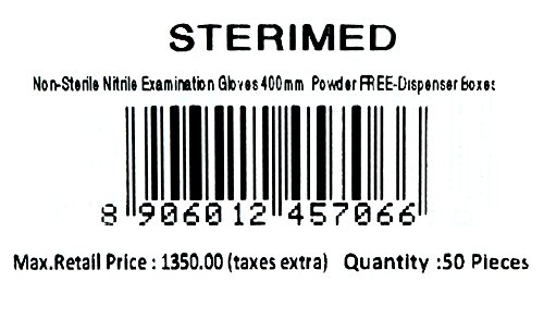 Image of NON STERILE NITRILE EXAMINATION GLOVES 400 MM LENGTH POWDER FREE SIZE XTRA LARGE