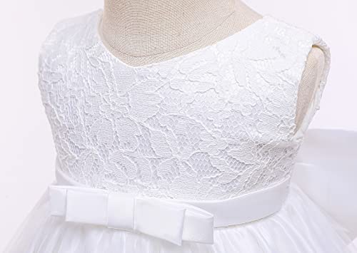 Baby Girls Party Dresses Birthday Wedding Little Flower Girl Formal Dress Bowknot Baptism Tutu Blue Dress For Babies 12 Months #TOP3