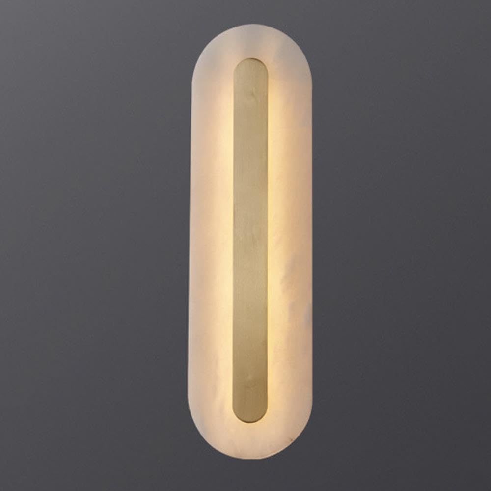 Generic Alabastrowa lampa ścienna Mosiężny kinkiet Marmurowy kinkiet