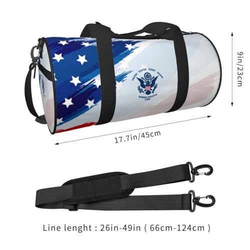 TOROM United States Coast Guard Gym Duffel Bag Adult Workout Bag Lightweight Yoga Bag Carryon Gymbag Sport Duffel Bag For Men Women, Black2
