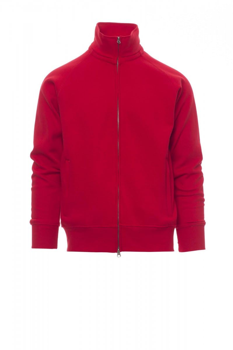 Felpa da Uomo Payper Panama+ Policotone Garzato Zip Intera a Manica Lunga Collo Alto Autunno Inverno Primavera