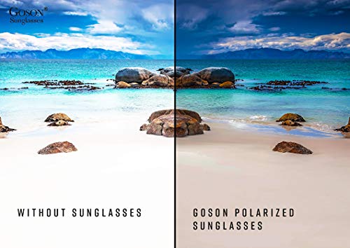 Goson Polarized Sunglasses for Men and Women - Retro Design, UV400 Protection, Ideal for Driving and Fishing2