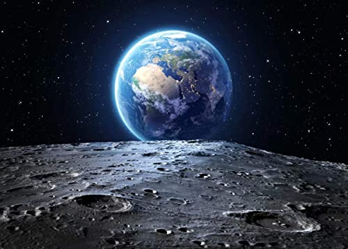 Amazon | BELECO 7 x 5フィート 宇宙 背景 月面から見た青い地球 NASA