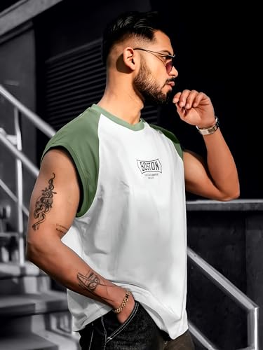 Image of Maniac || Mens || Printed || Round Neck || Raglan Sleeveless || Cotton || T-Shirt