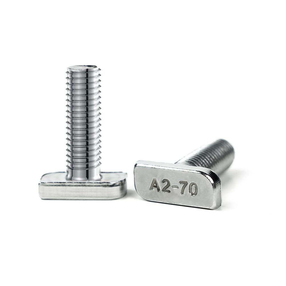 VOOXA 20St Hammerkopfschrauben Edelstahl A2 M8x30mm Typ 28/15 | Halfenschrauben für Solar-PV-Montageschiene | rostfrei & korrosionsbeständig