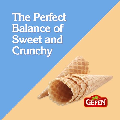 image for Gefen Sugar Cones (2 Pack = 24 Cones) | Crunchy & Delicious | Sweet Ic