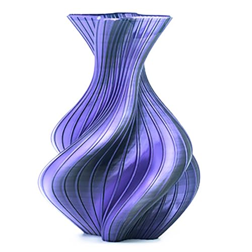 Image of Silk Dual Color Black Purple PLA 1.75mm 1kg Shiny 3D Printer Filament FDM | Silk finish Bi color Black Purple Coextrusion Smooth transition Neatly wound Low warping 1kg spool 2.2lbs for Bambu Prusa AMS