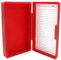 Contenitore Per Vetrini Da Microscopio - 100 Posti, Polipropilene, 210x169x37 Mm, Blu