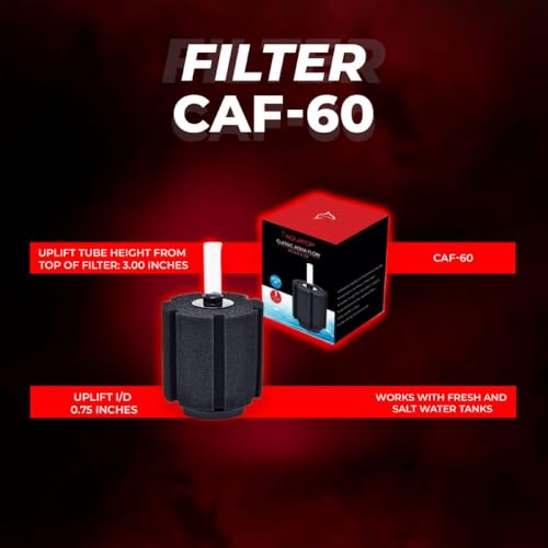 Image of Aquatop Internal Sponge Filter - Mechanical & Biological Filtration - Compatible with Air Pumps or Powerheads - Up to 60 Gallons - CAF-60