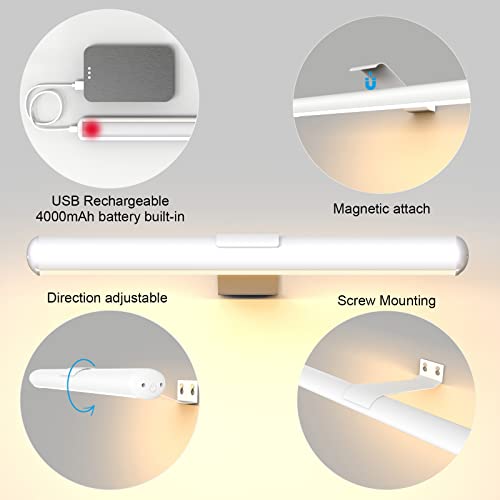 Arixinks Battery Operated Picture Light With Remote Control,Painting Light Cordless Full Metal Art Display Light, 3 Lighting 300Lm Super Bright Led Picture Light For Wall Gallery Artwork Dartboard #TOP1