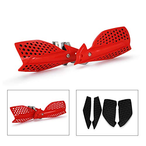 Image of Motorcycle Handguards Double Layer Protection 7 /8 inchand 11 /8 inchUniversal for TRX400 CRF300L CRF150F CRF250R 400EX XRE190 XRE300 Dirt Pit Bike ATV Off Road Motocross Red