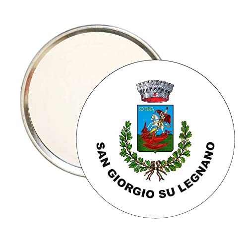 ROUND MIRROR. ARMORIAL EMBLEM SAN GIORGIO SU LEGNANO MILANO ITALY