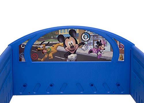 Image of Delta Children - Mickey Mouse Plastic Sleep and Play Toddler Bed with Attached Guardrails