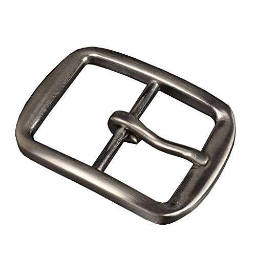 HAORUN Stainless Steel Pin Buckle for Men Leather Belt Replacement Snap On 40mm (Matte 2)
