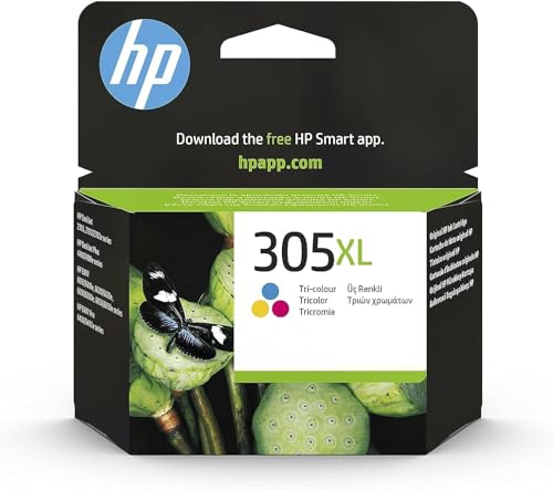 HP 305XL Tricromia, 3YM63AE, Cartuccia Originale HP da 200 Pagine, ad alta capacità, Compatibile con Stampanti HP DeskJet seri 2700, 4100, HP ENVY serie 6020, 6030, 6420, e 6430