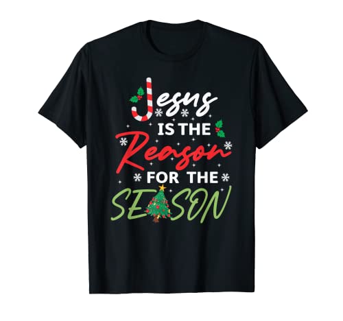 Jesus Is The Reason For The Season Christmas Candy Cane Camiseta