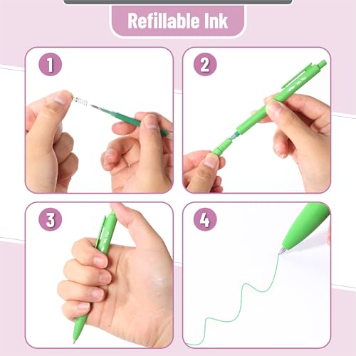 Image of Mr. Pen- Retractable Gel Pens, 12 Pack, Vintage Ink, Fine Point 0.7mm | Fast Dry, Smooth Writing, Cute Pens for Drawing, Writing Planner and School Supplies