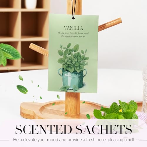Image of Vanilla Scented Sachet Bags - 12 Pack Drawer & Closet Freshener, Long Lasting Odor Eliminator for Wardrobes, Cars & Storage, Home Fragrance Air Freshener Sachets
