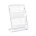 Vobajf Stojak na przyprawy żelazny regał do przechowywania kuchnia stojak do przechowywania kosmetyków koszyk na kosmetyki makijaż dwuwarstwowy metalowy organizer na owoce (kolor: Biały, rozmiar: 39 x 18 x 28 cm)