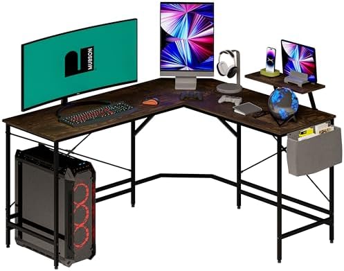 SyberDesk Escritorio De Juego Para Jugadores 120 Cm X 65 Cm – Escritorio De Ordenador Para Oficina En Casa – Escritorio Con Luces LED – Mando A Distancia Para Cambiar 16 Colores