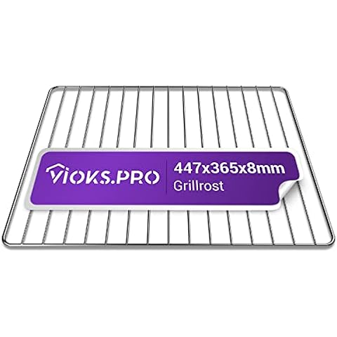 Vioks.pro Backofen Grillrost Edelstahl 447x365mm Ersatz für Hotpoint C00081578 - Rost Backofen Gitterrost & Rost Ofen Gitter für Backofen Ariston Cover