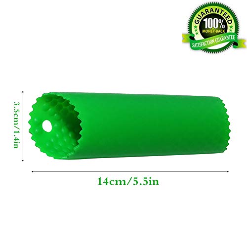 Image of Garlic Peeler Skin Remover Roller Roaster,Easy Quick to Peel Garlic Cloves with Best Silicone Tube Roller Garlic Odorfree Kitchen Tool Peeling Without Smell With Internal Wave Points Design (Green)