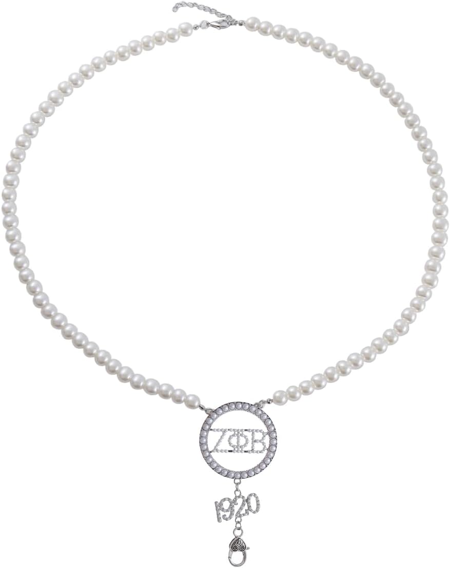 Pearl Strand EST 1920 Greek Letter Zeta Necklace Sorority Jewelry Society Finer Women Sweater Collar Gifts Jewelry Elegant