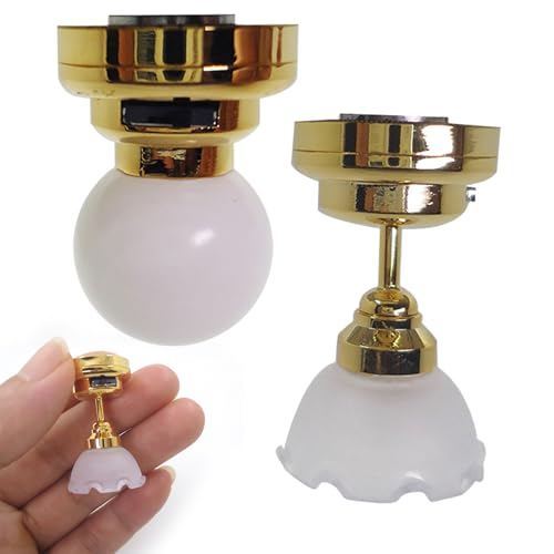 Plafonnier miniature 1/12 résolvant le problème de câblage de lampe de poupée