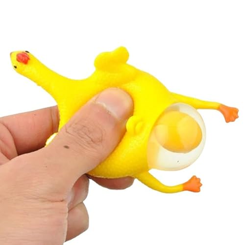 Juroicessry Chaveiro amarelo engraçado de frango, 9,9 x 6 cm mini pingente de brinquedo de galinha d