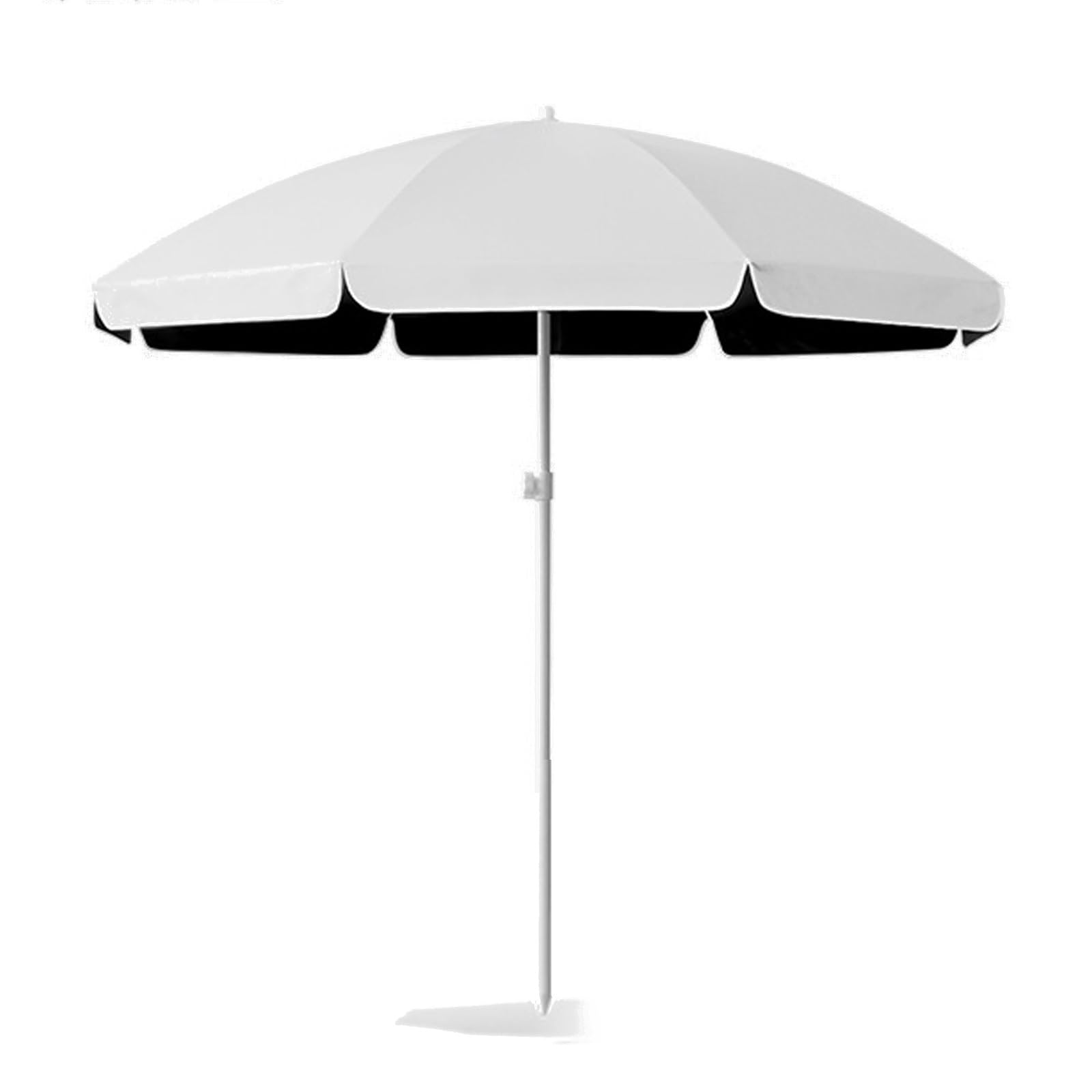 Przenośny parasol plażowy - 200 cm okrągły parasol ogrodowy z UPF50+ ochrona przed promieniowaniem UV do ogrodu, na kemping, taras, do użytku na świeżym powietrzu, trwały i lekki (niebieski)