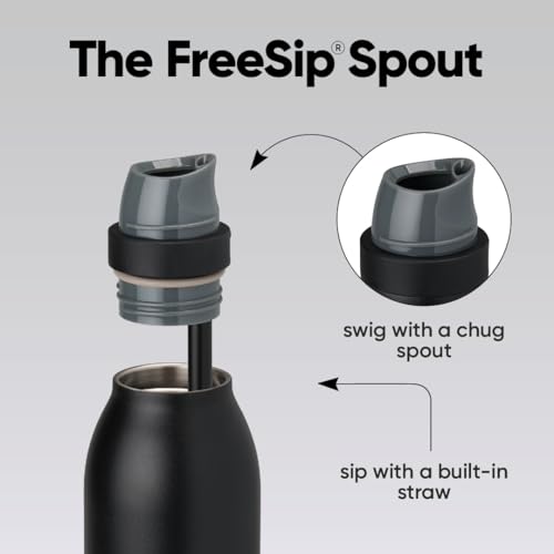 Image of Owala FreeSip Twist Insulated Stainless Steel Water Bottle with Straw for Sports and Travel, BPA-Free, 24-oz, Teen Spirit